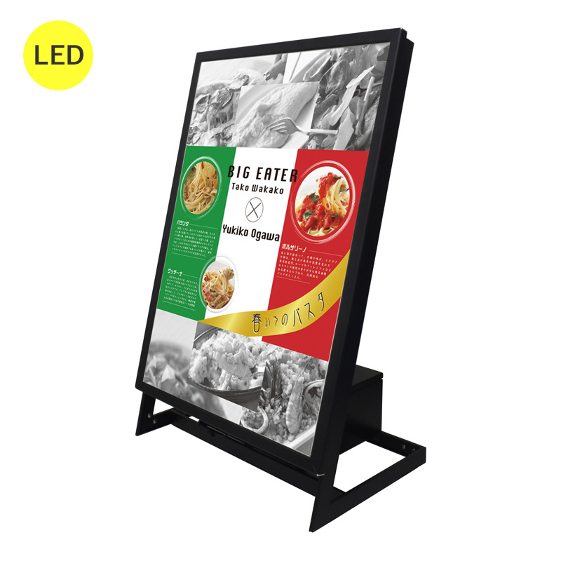 L型 LEDスタンドパネル A1 片面 ブラック