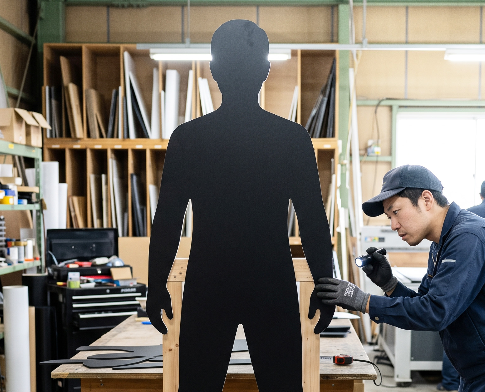 業者が製作した等身大パネル