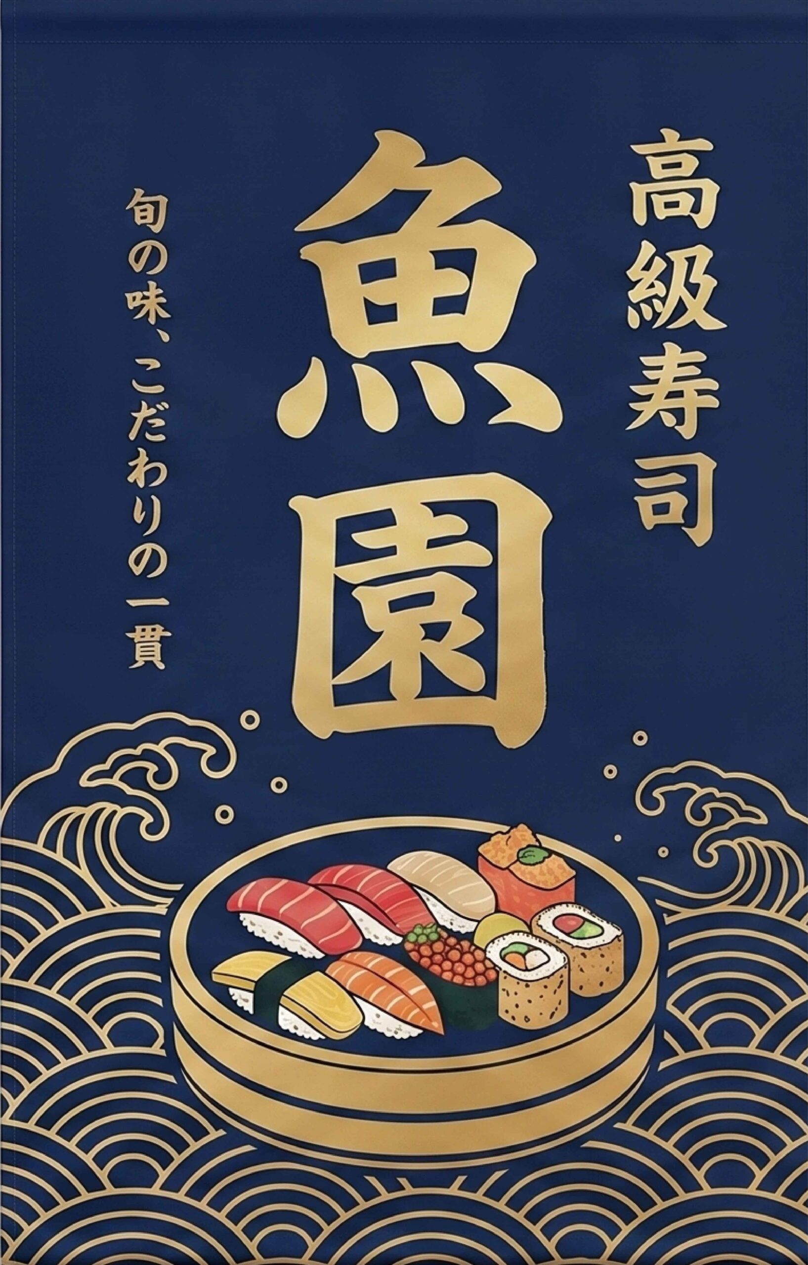 寿司屋の店頭幕